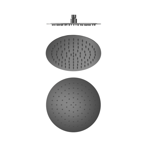 NERO 250MM ROUND STAINLESS STEEL SHOWER HEAD 4 STAR RATING GUN METAL NERO 250MM ROUND STAINLESS STEEL SHOWER HEAD 4 STAR RATING GUN METAL