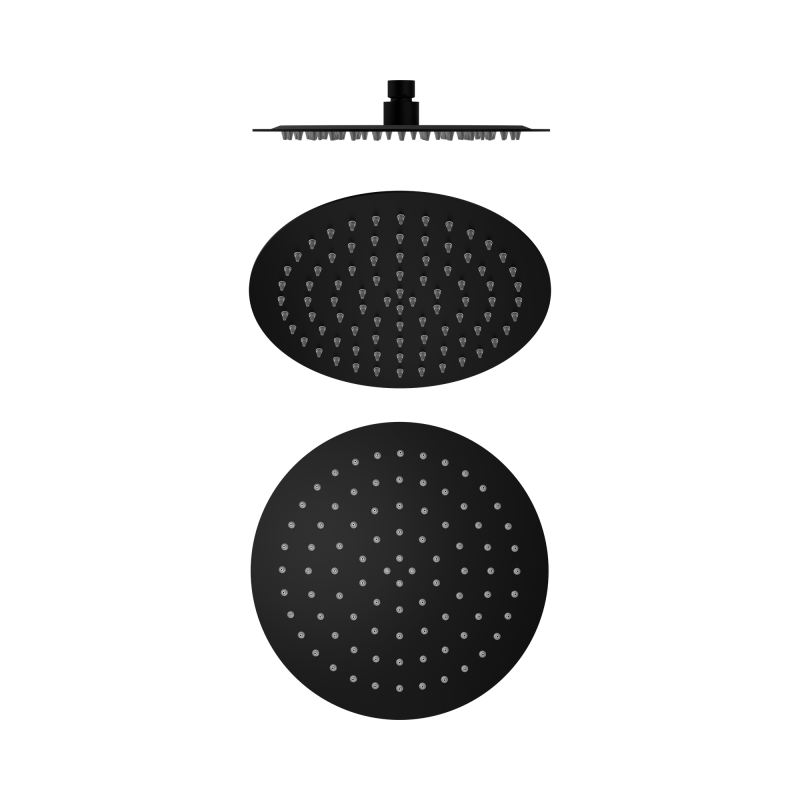 NERO 250MM ROUND STAINLESS STEEL SHOWER HEAD 4 STAR RATING MATTE BLACK NERO 250MM ROUND STAINLESS STEEL SHOWER HEAD 4 STAR RATING MATTE BLACK