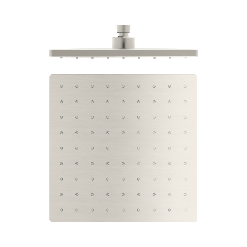 NERO 250MM ABS SQUARE SHOWER HEAD BRUSHED NICKEL NERO 250MM ABS SQUARE SHOWER HEAD BRUSHED NICKEL
