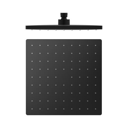 NERO 250MM ABS SQUARE SHOWER HEAD MATTE BLACK