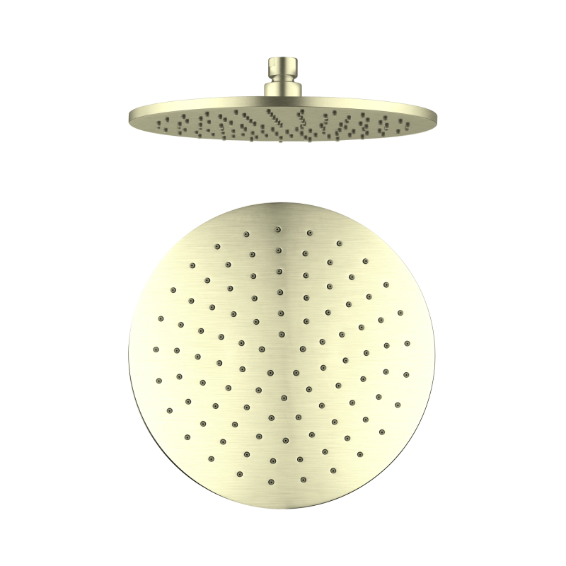 NERO 250MM ROUND SHOWER HEAD BRUSHED GOLD NERO 250MM ROUND SHOWER HEAD BRUSHED GOLD