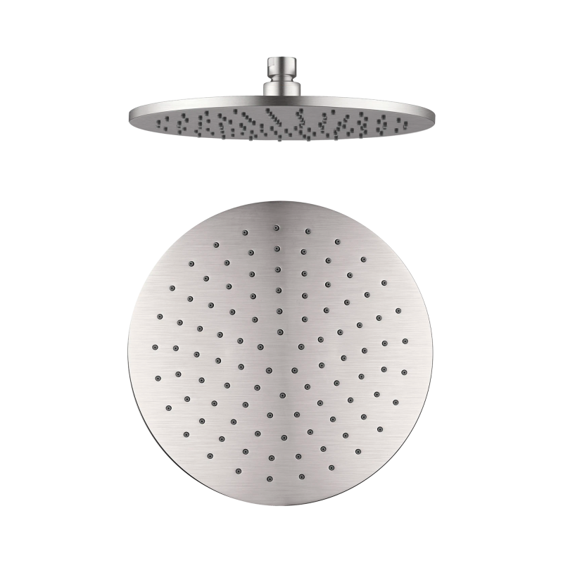 NERO 250MM ROUND SHOWER HEAD BRUSHED NICKEL NERO 250MM ROUND SHOWER HEAD BRUSHED NICKEL