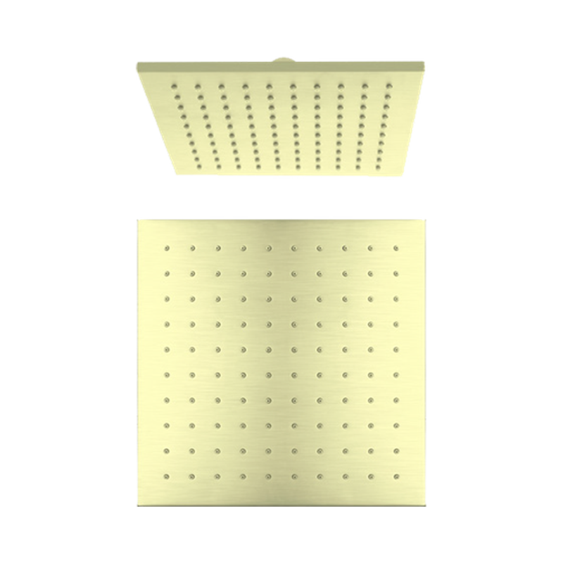 NERO 250MM SQUARE SHOWER HEAD BRUSHED GOLD NERO 250MM SQUARE SHOWER HEAD BRUSHED GOLD