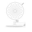 NERO 250MM ABS ROUND SHOWER HEAD MATTE BLACK