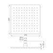 NERO 250MM SQUARE SHOWER HEAD MATTE BLACK