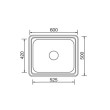 BadundKüche BK28 45L Laundry SInk Round Corner with Two Tap Hole